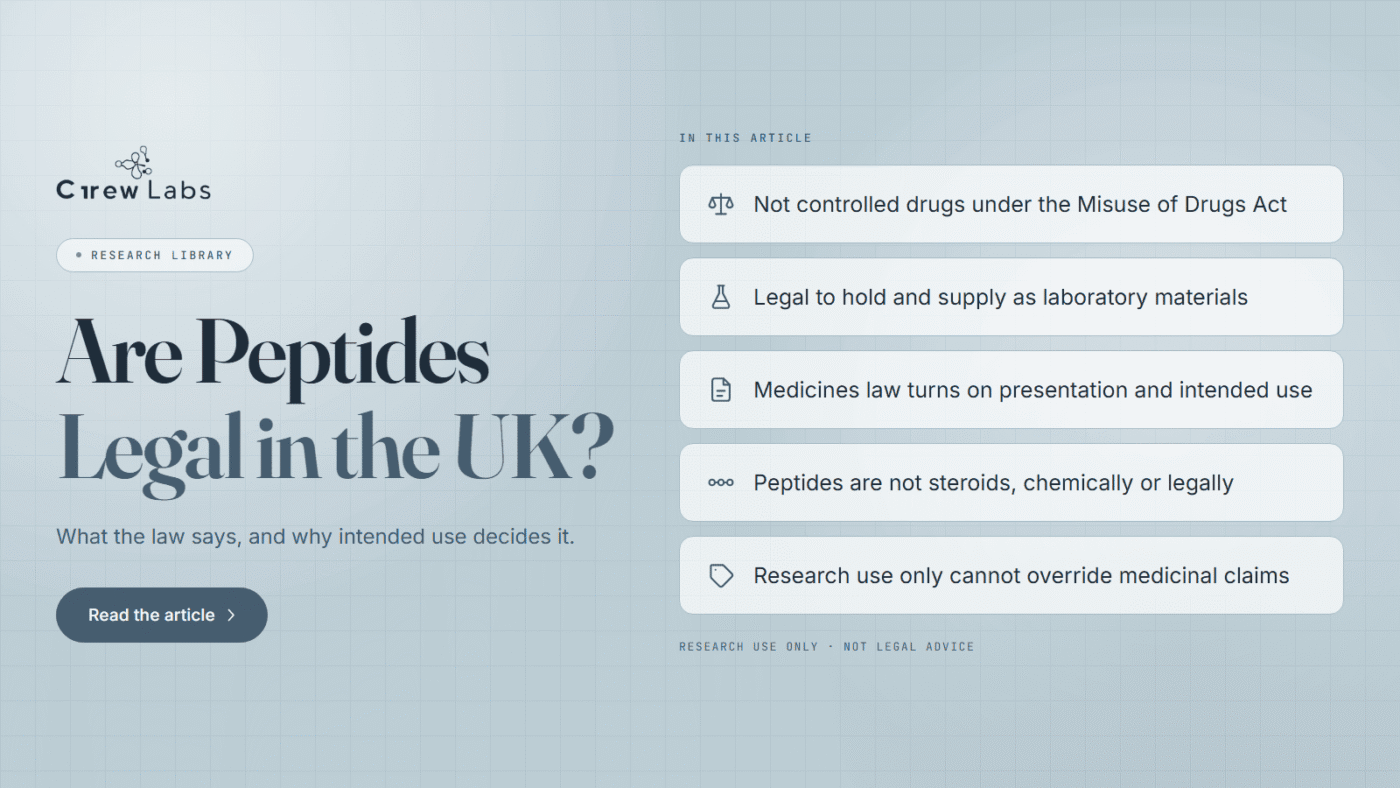 Are Peptides Legal in the UK - crew labs blog